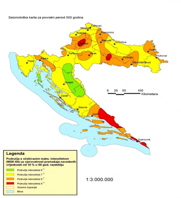seizmološka karta hrvatske Potres pogodio Zagreb, trese se cijela regija   Portal grada  seizmološka karta hrvatske
